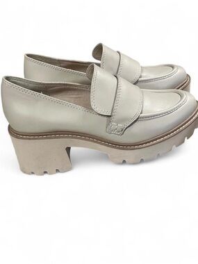 Dolce Vita Yanni Platform Penny Loafer Ivory Cream 6.5 NWOT